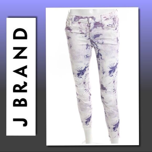 J Brand Cotton Distressed Cropped Jeans 27 - Picture 1 of 7
